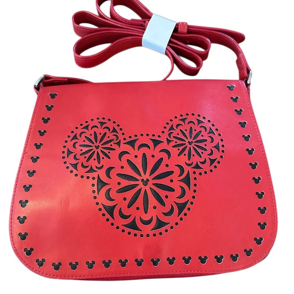 Disney Mickey Mouse Laser Cut Icon Red Crossbody Bag by Very Bradley
